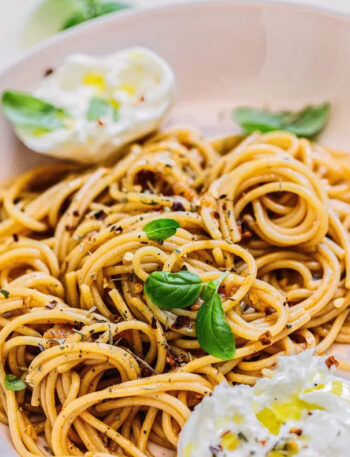 Bacon Jam Carbonara With Burrata