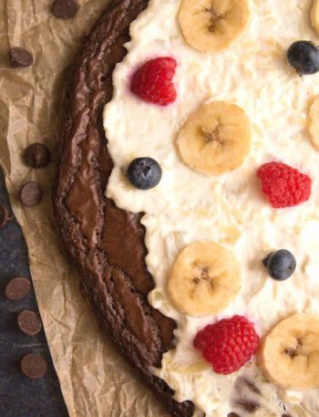 Banana Split Brownie Pizza From Country Home Creations