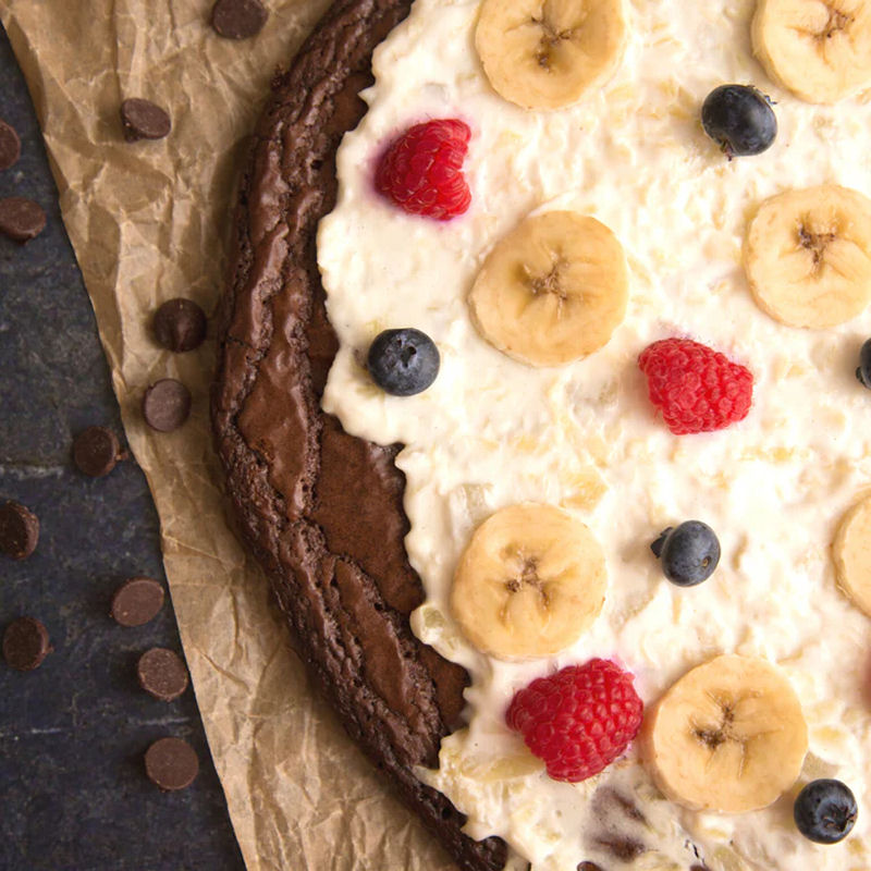 Banana Split Brownie Pizza From Country Home Creations