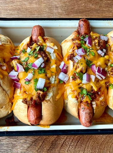 Baked Chili Cheese Dogs