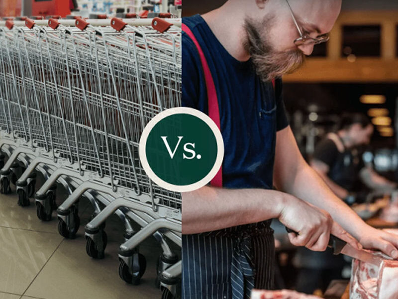 Grocery Store Vs. Butcher Shop
