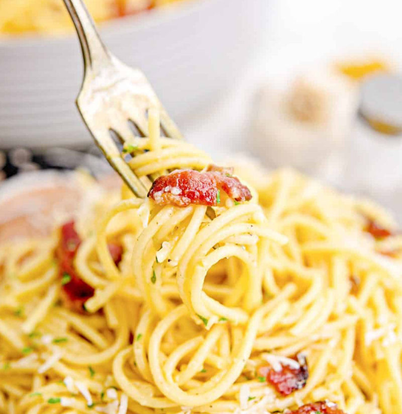 Bacon Ends Spaghetti Caronara