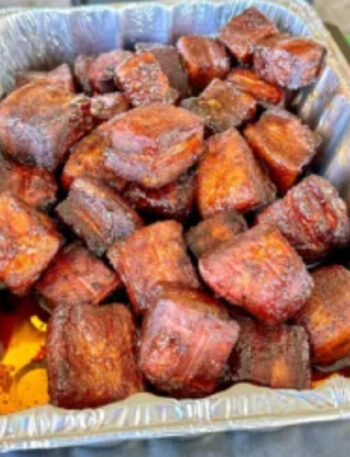 Smoked Pork Belly Burnt Ends