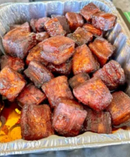 Smoked Pork Belly Burnt Ends